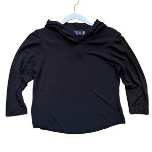 Plum Black Hooded Tee Lightweight Sweatshirt Women’s S